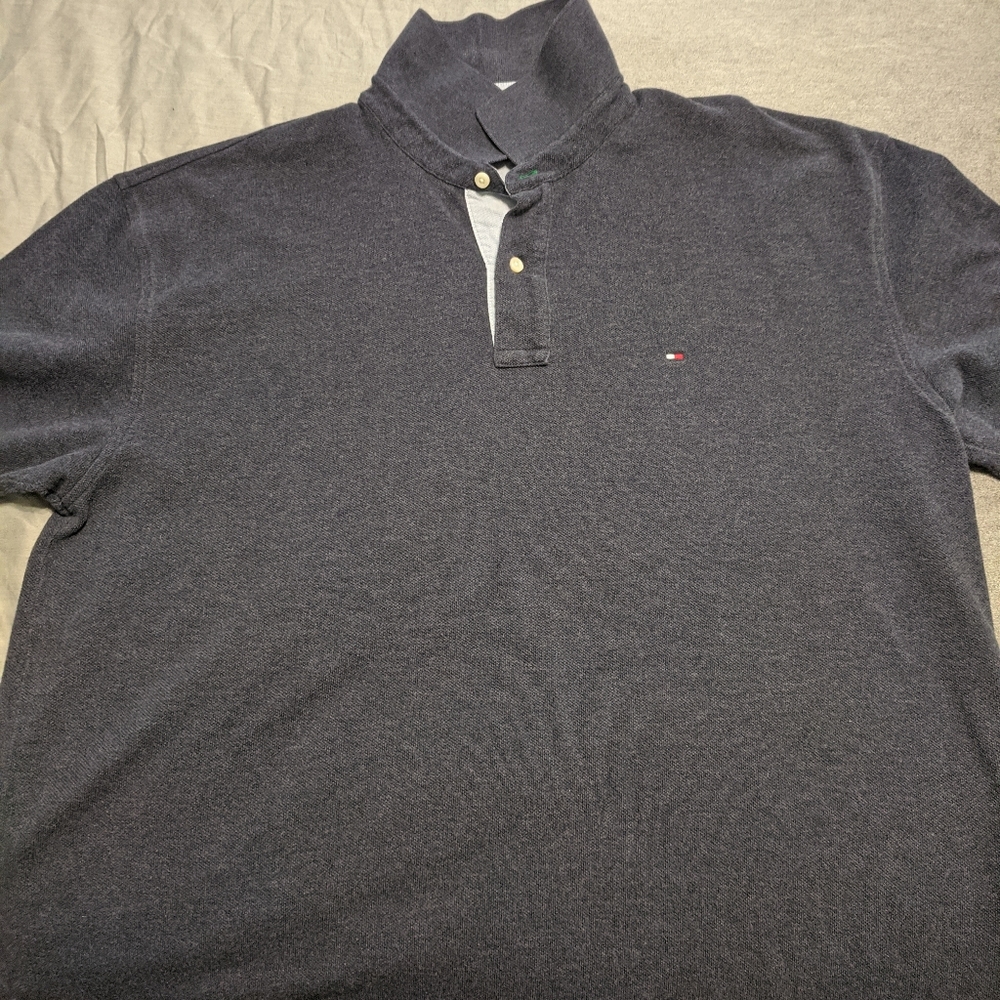 Tommy Hilfiger polo navy heathered size XL